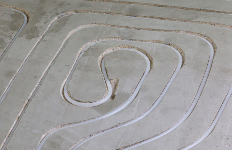 Verlegung von Heizungsrohren